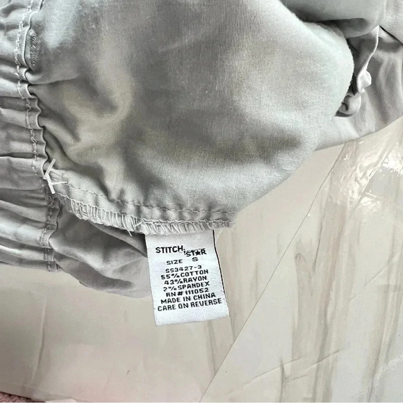 Stitch Star Missy Shorts Size Small Pull-On Paper Bag Waist Style Light Gray - Picture 8 of 10